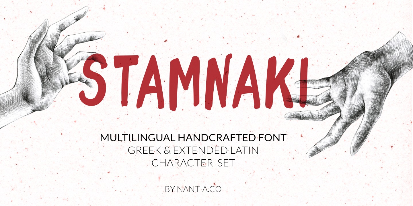 Beispiel einer Stamnaki-Schriftart